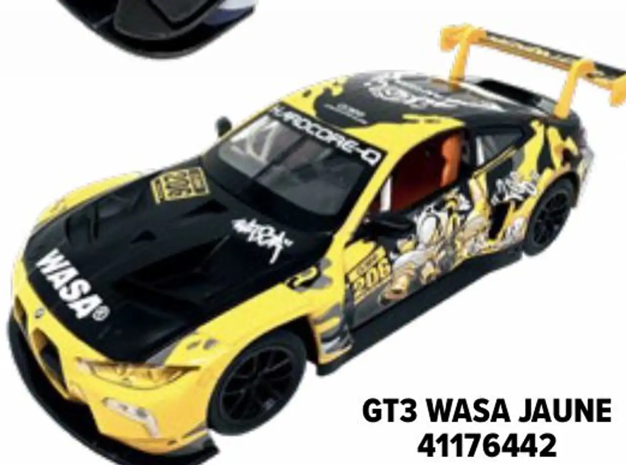 Voiture miniature BMW M4 GT3 Wasa Jaune Bburago