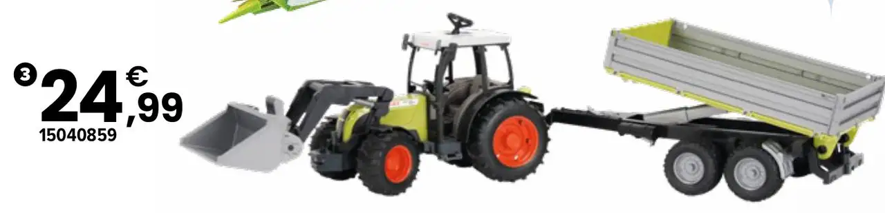 Tracteur Claas Nectis avec remorque basculante Bruder