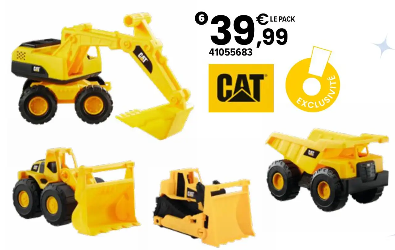Pack de 4 véhicules de construction CAT