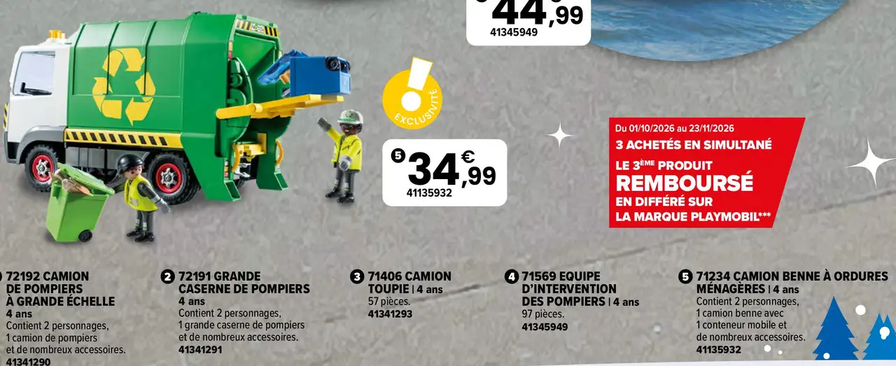 Camion benne à ordures ménagères Playmobil 71234