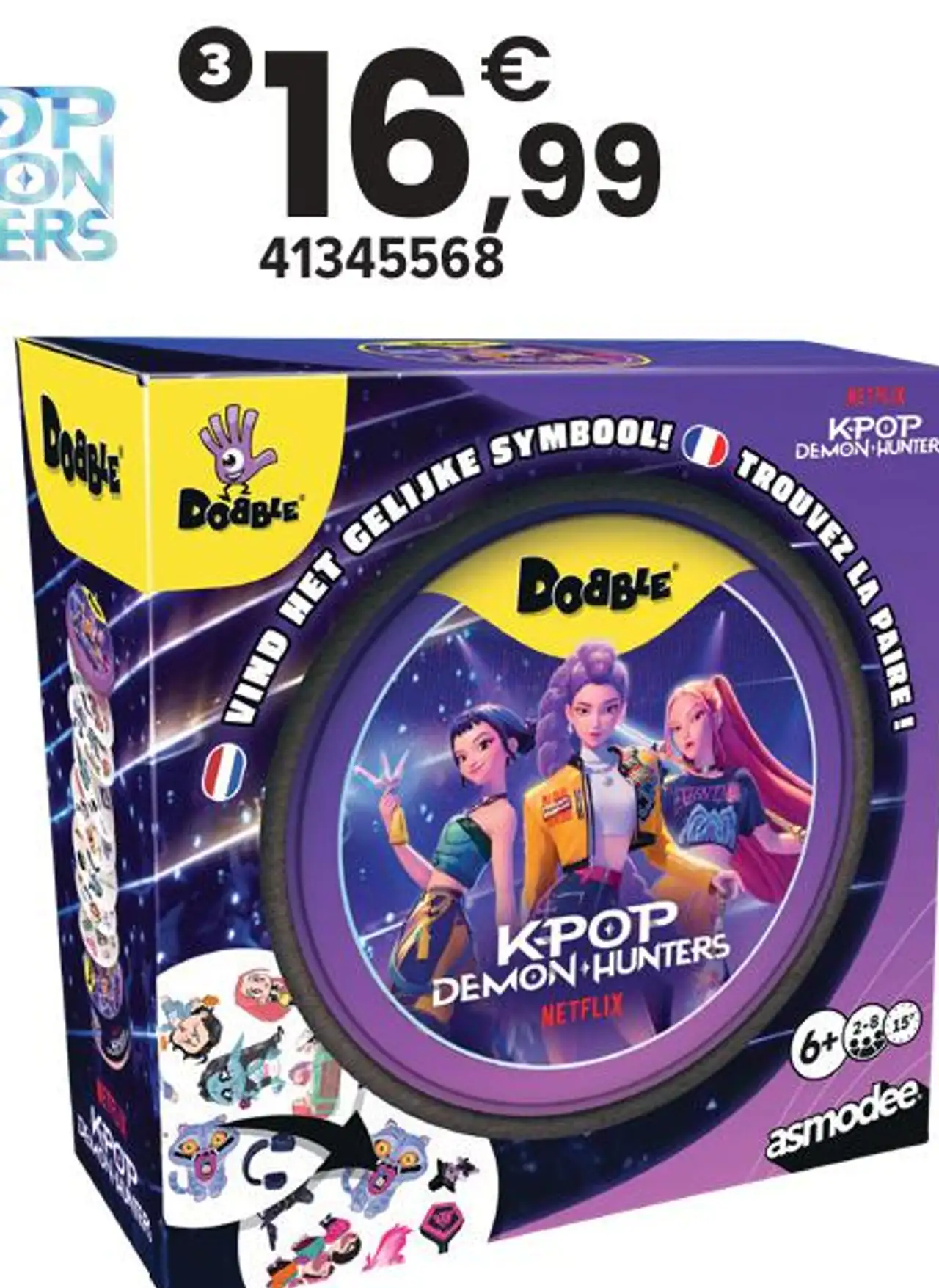 Jeu de cartes Dobble K-Pop Demon Hunters