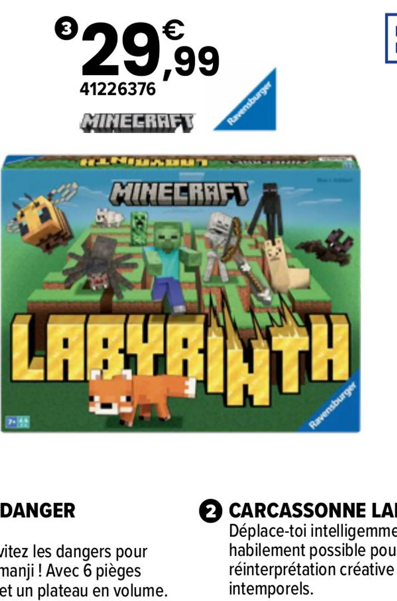 Jeu de société Labyrinth Minecraft Ravensburger