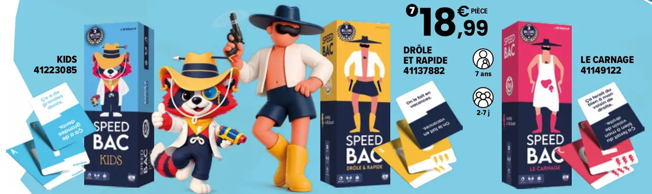 Jeu de cartes Speed Bac ATM Gaming