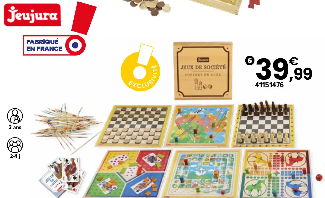 Coffret luxe de jeux de société Jeujura
