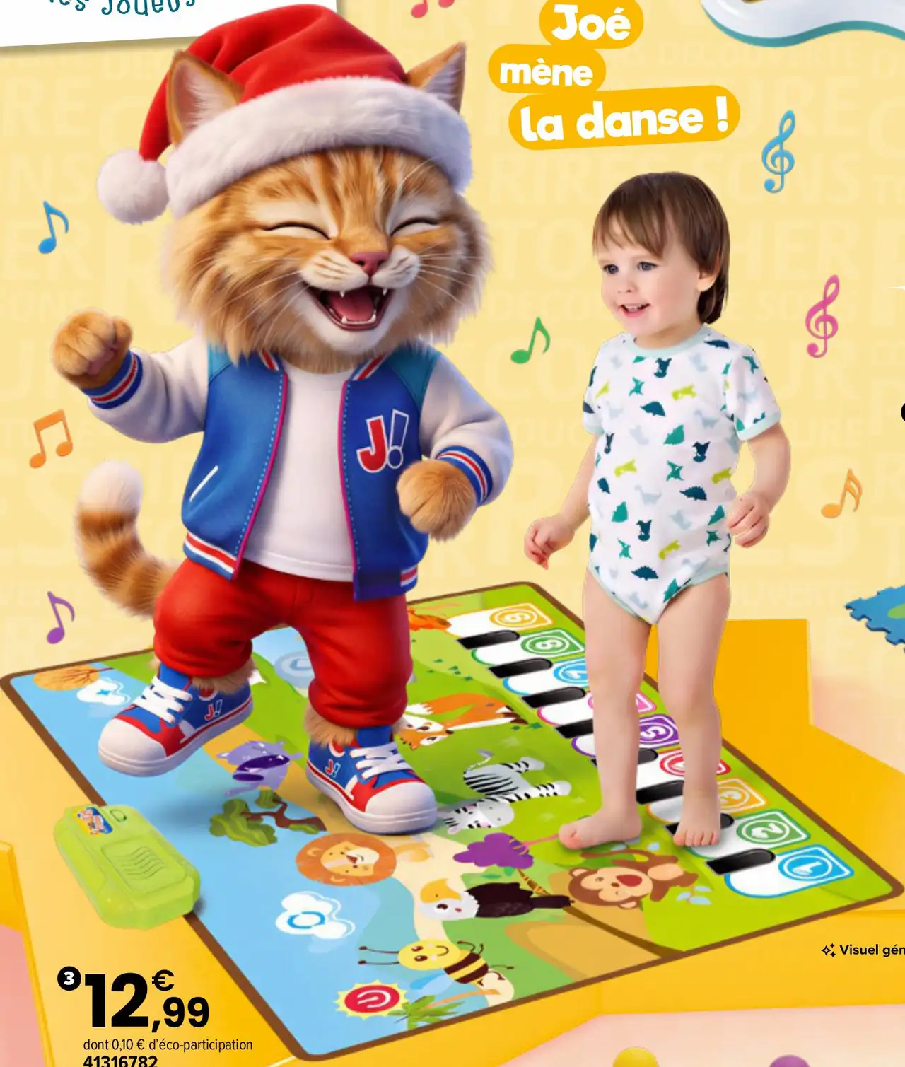 Tapis piano musical animaux t'mimi