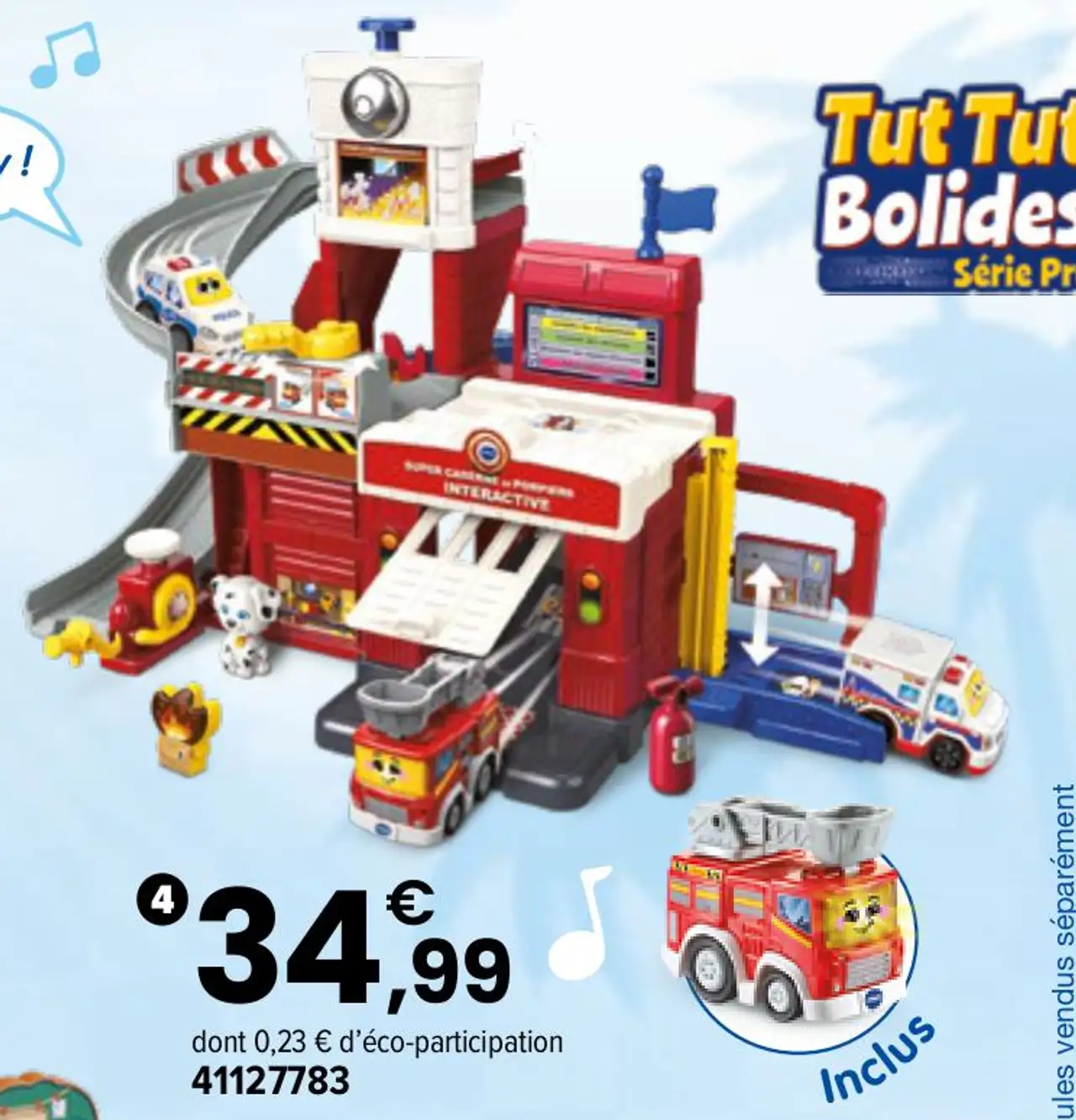 Vtech Tut Tut Bolides Super Caserne de Pompiers Interactive