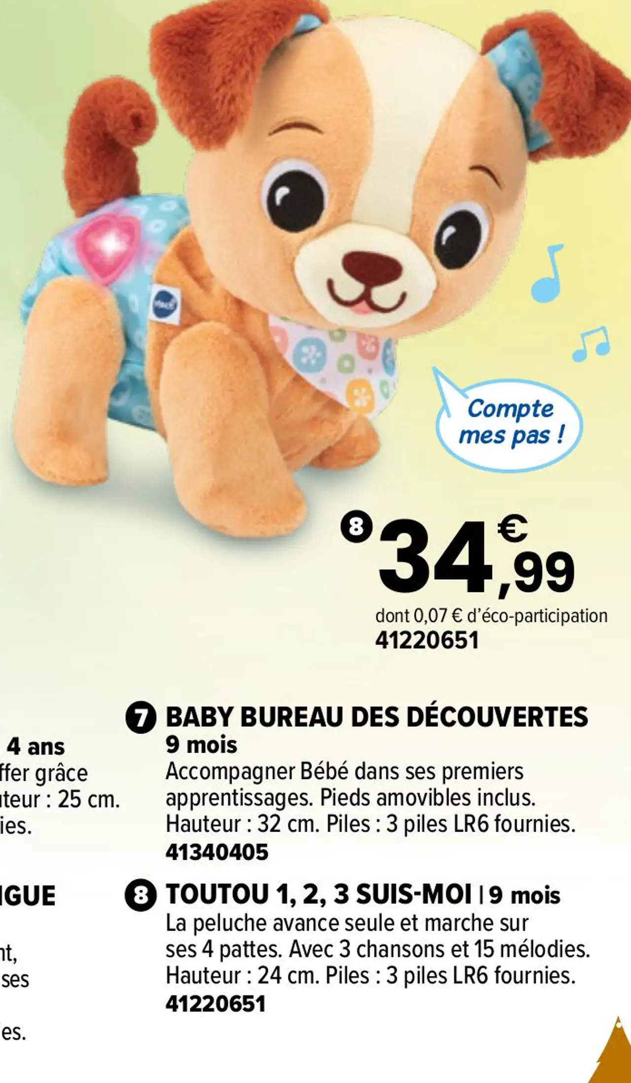 Toutou 1, 2, 3 suis-moi VTech Baby