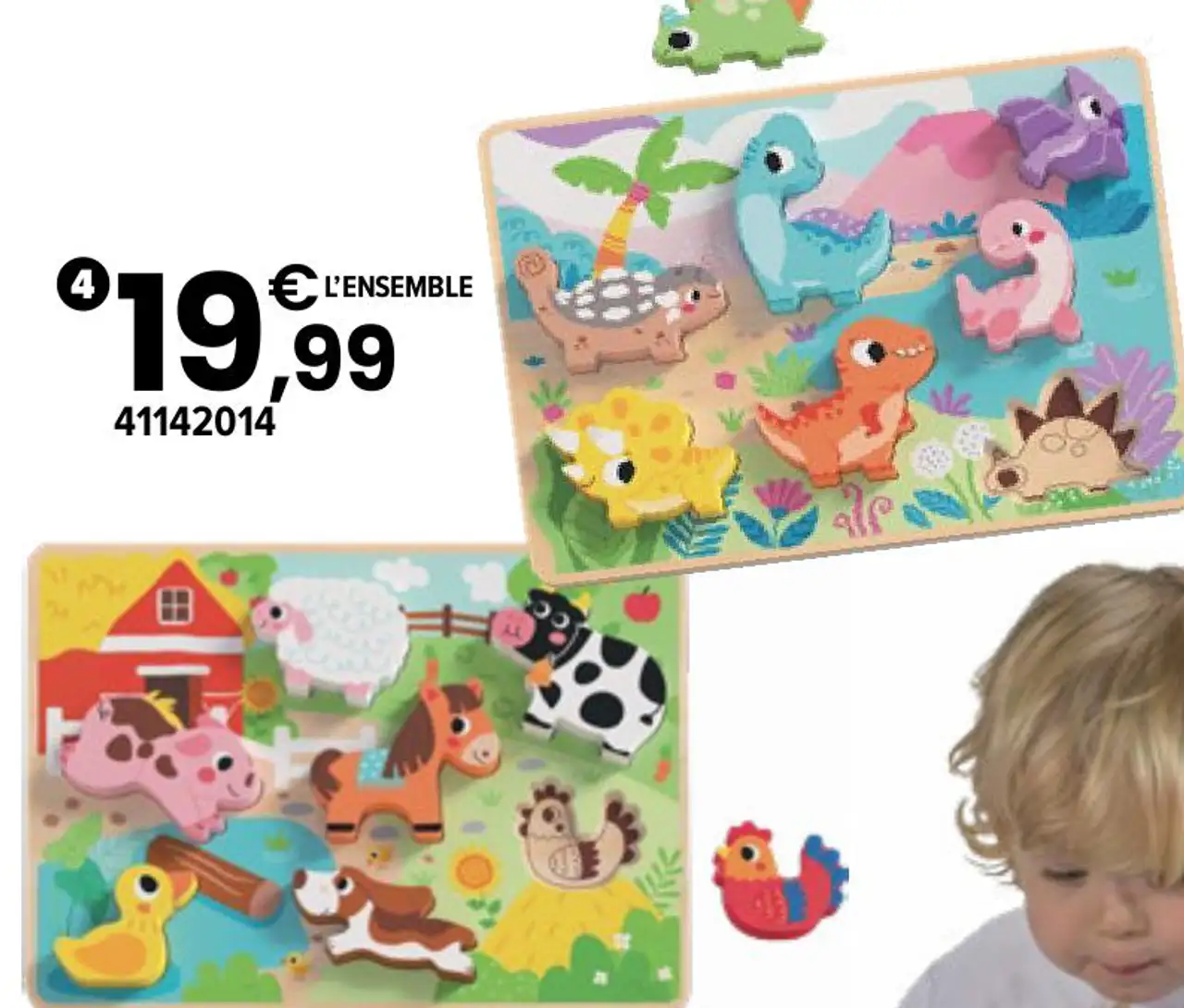 Puzzles ferme et dinosaures