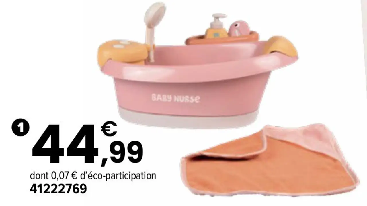 Baignoire Balnéo Baby Nurse Smoby