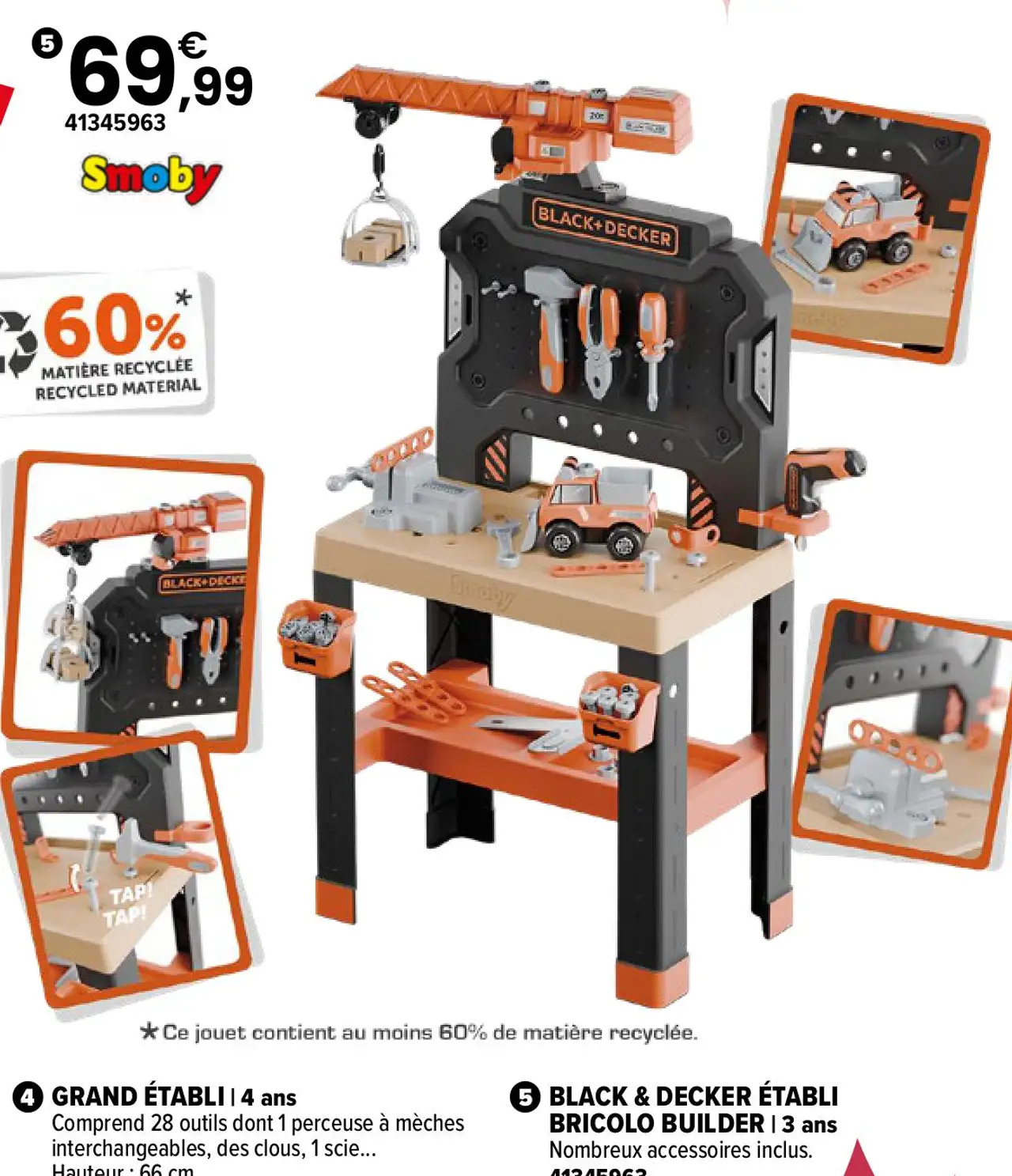 Établi Bricolo Builder Black & Decker Smoby