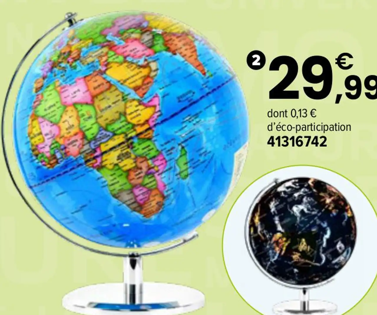 Globe jour/nuit 25 cm Le LABO des CURIEUX