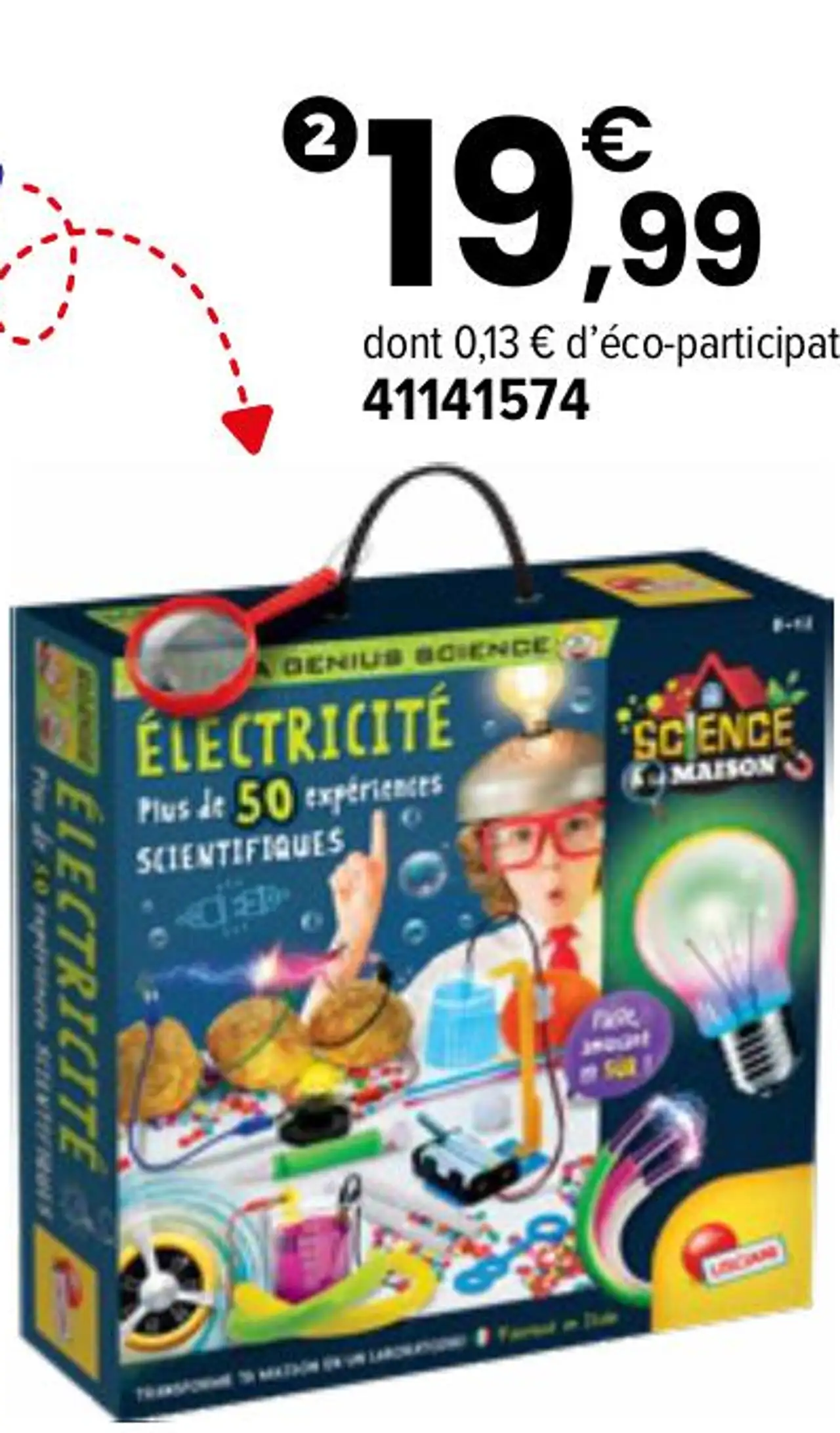 Jeu d'expériences I'm a Genius Science à la Maison Électricité Lisciani