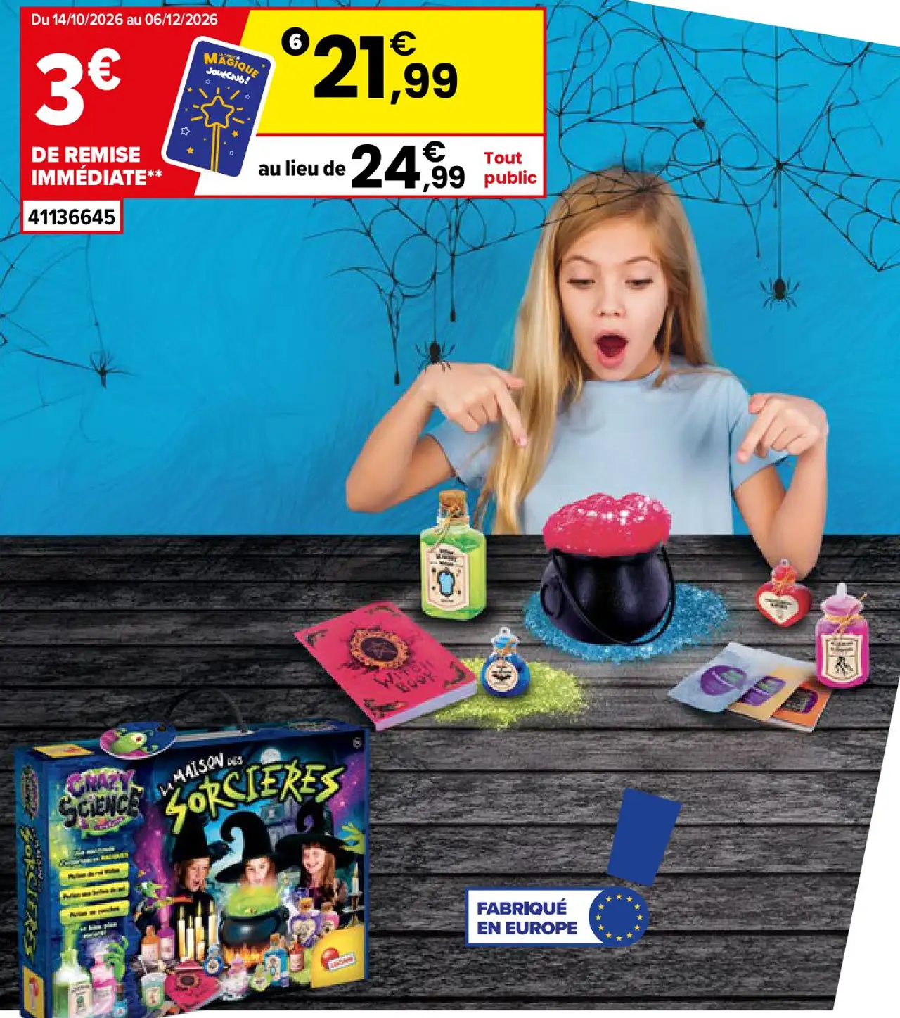 Jeu scientifique La Maison des Sorcières Crazy Science Lisciani