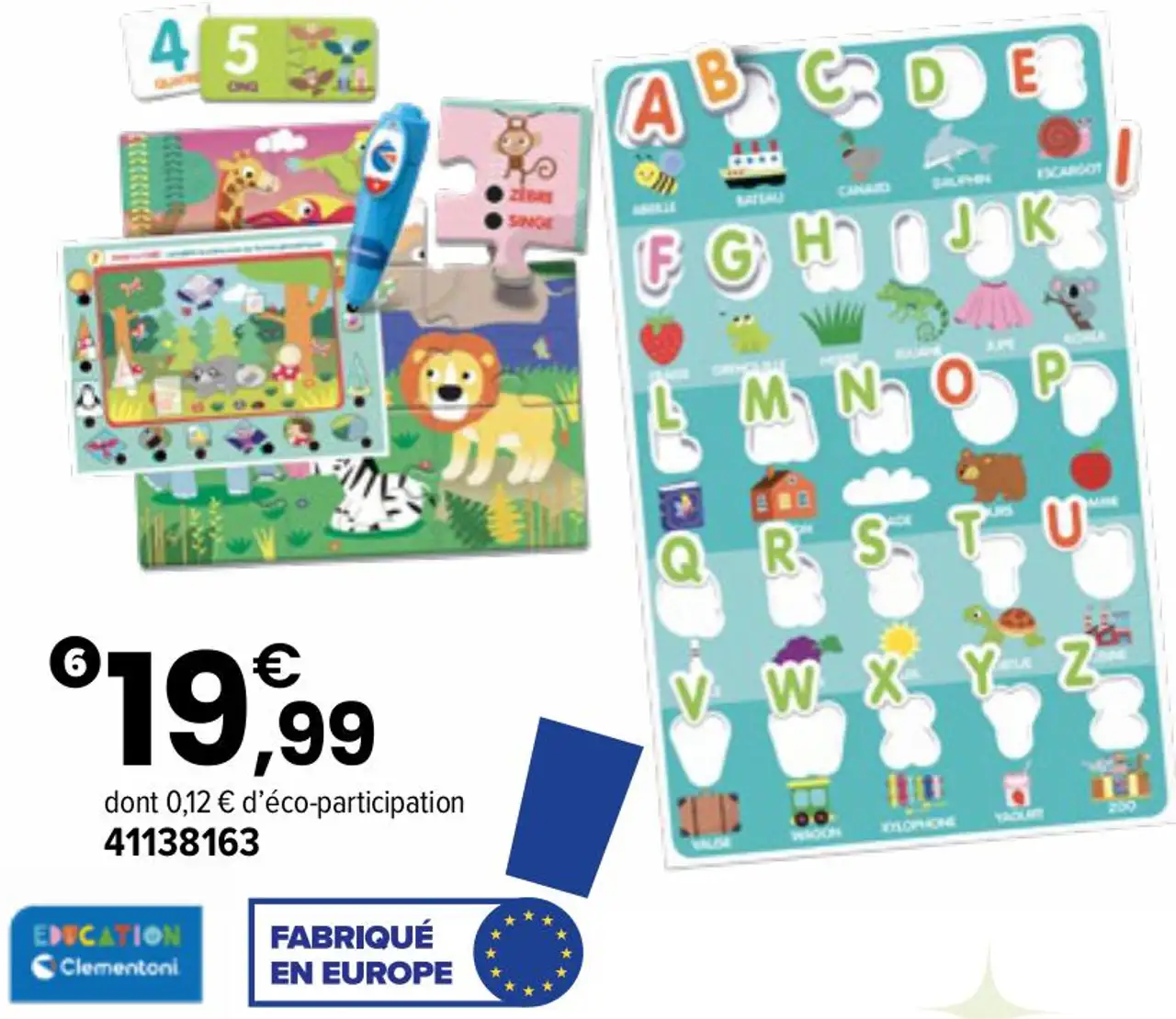 Jeu éducatif Stylo interactif 60 activités Clementoni