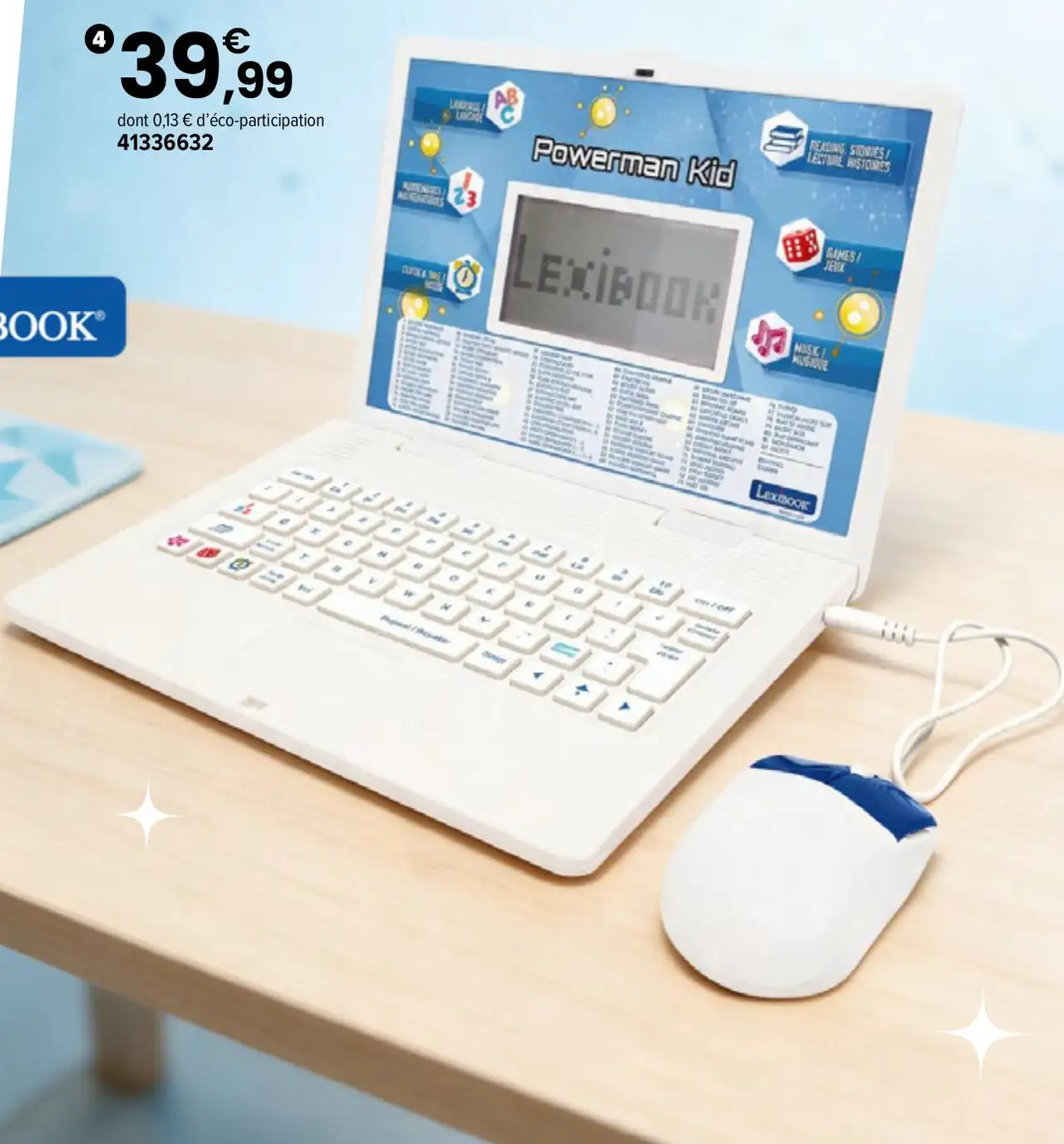 Ordinateur éducatif bilingue avec 164 activités Powerman Kid Lexibook