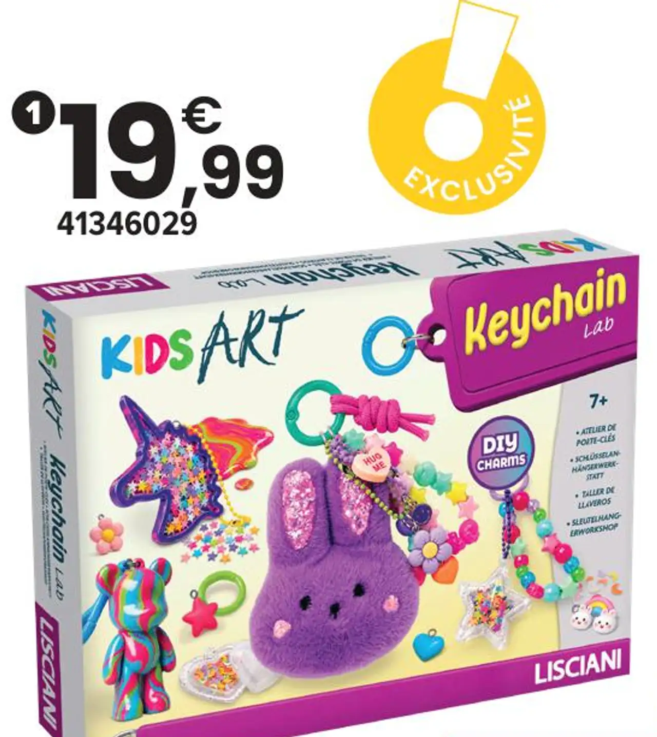 Lisciani Kids Art - Coffret fabrique à porte-clés 8 ans