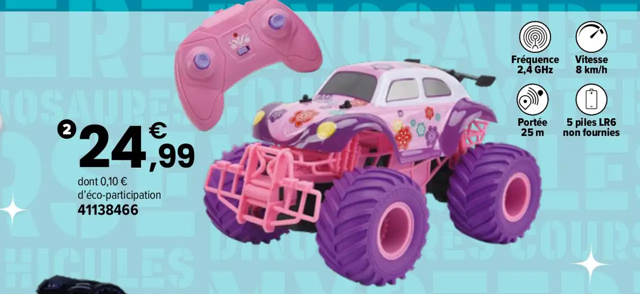 4x4 cascadeur rose RC Team City