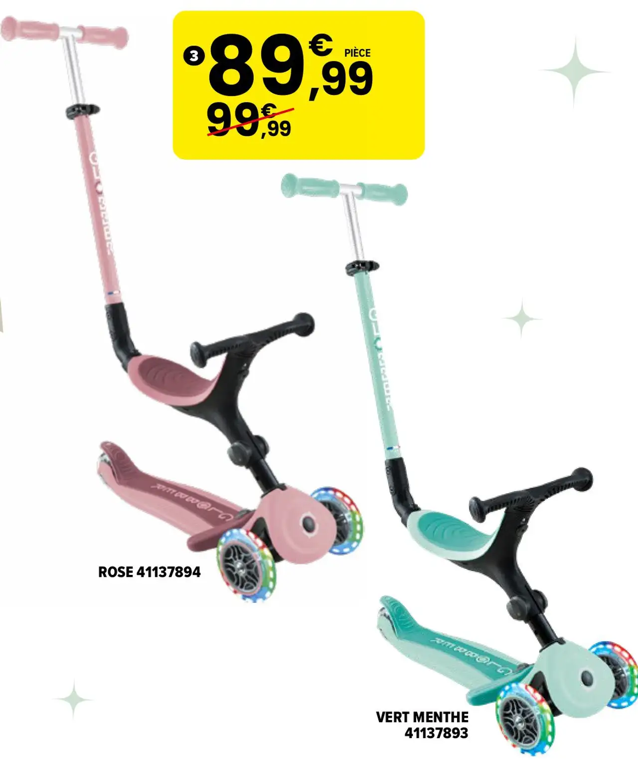 Trottinette 3 roues évolutive Go Up Active Light Globber