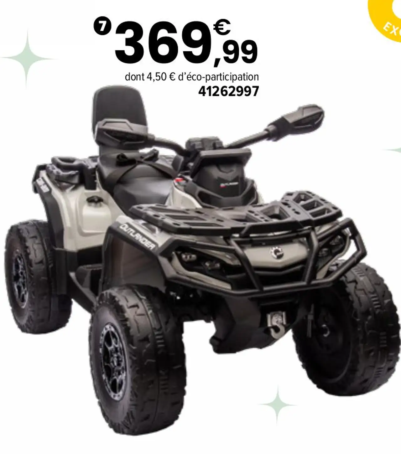Véhicule électrique Quad Outlander 10,8 V