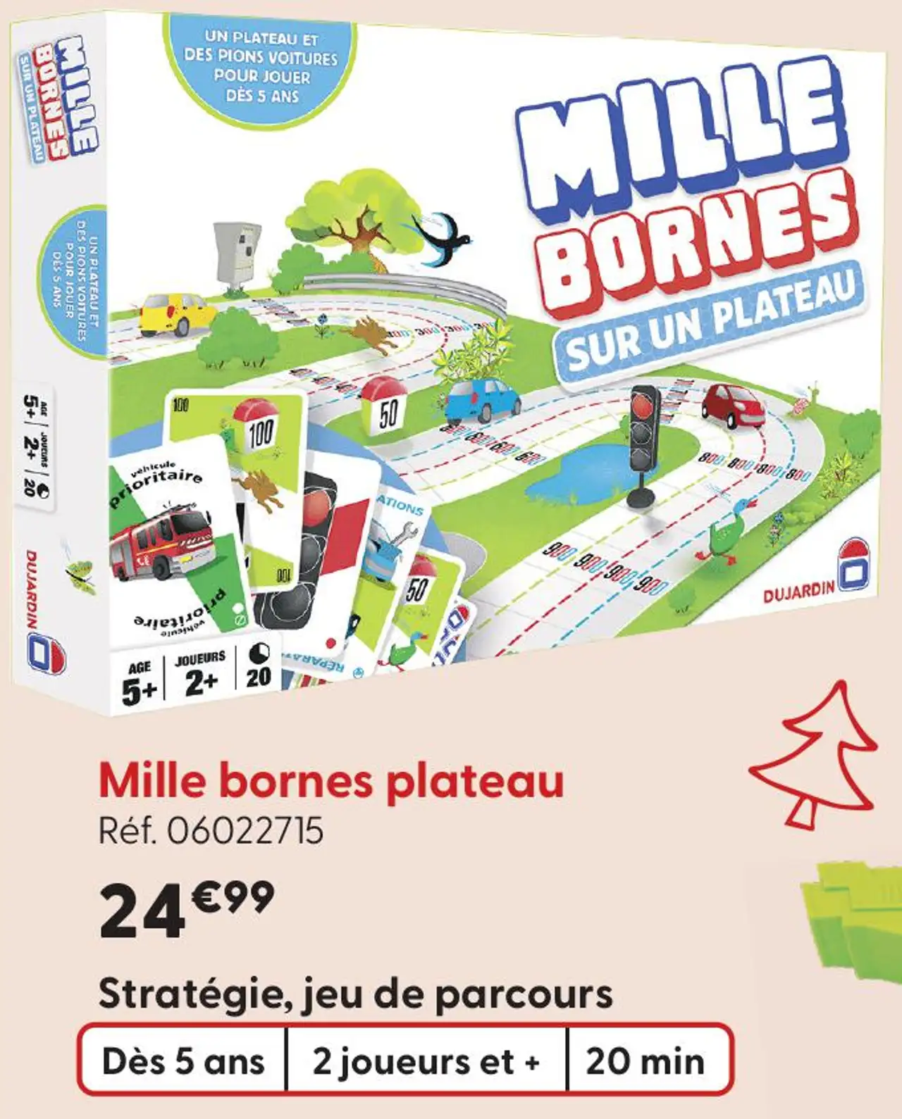 Mille bornes sur plateau Dujardin