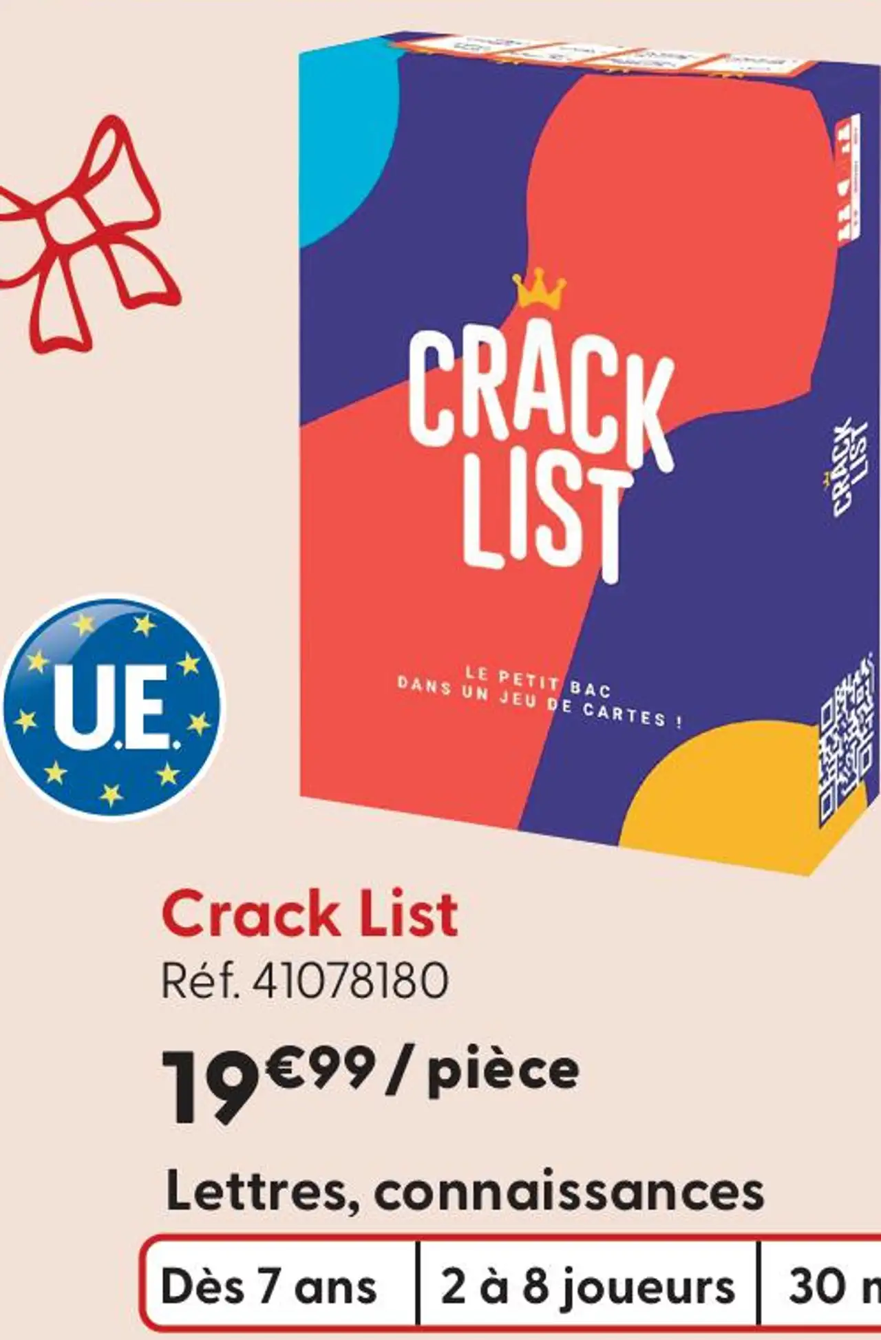 Jeu de cartes Crack List