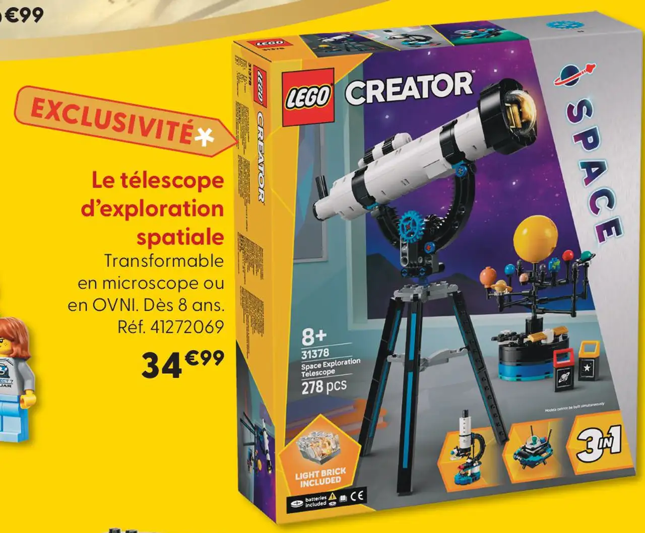 LEGO Creator Space - Le télescope d'exploration spatiale
