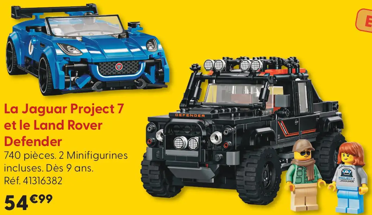 LEGO - La Jaguar Project 7 et le Land Rover Defender