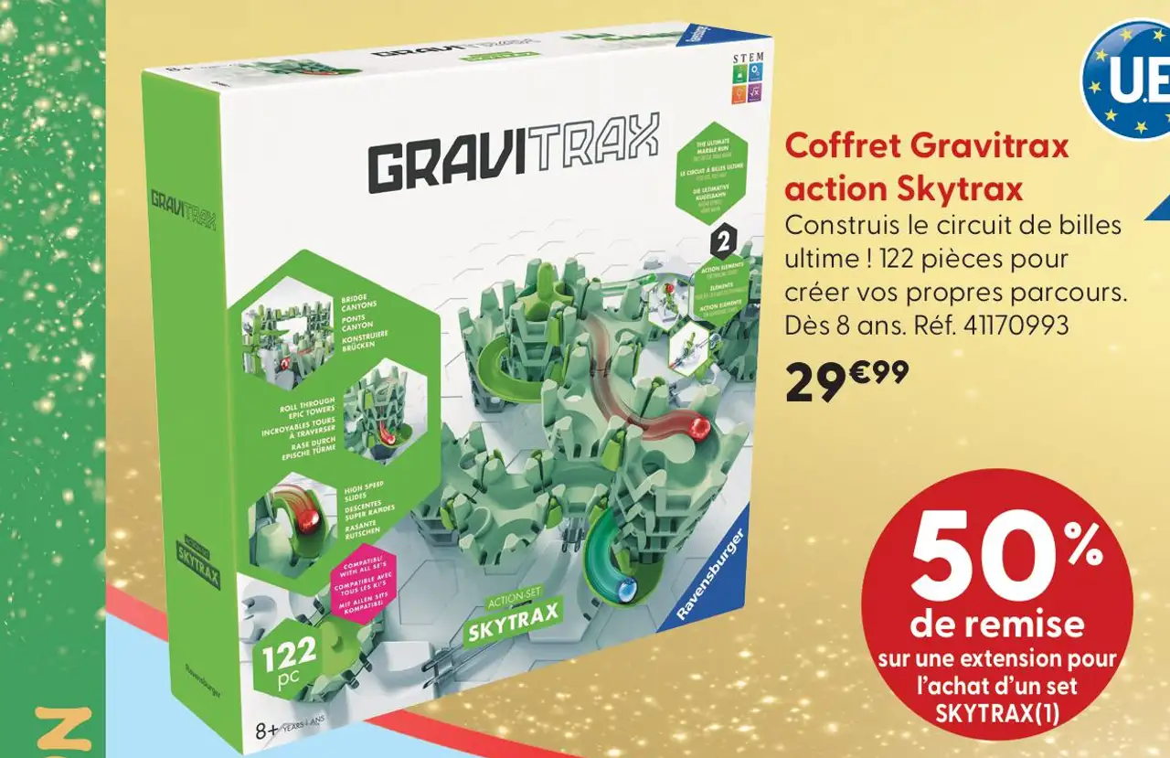Coffret Gravitrax action Skytrax Ravensburger