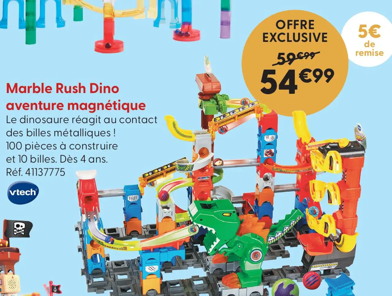 Marble Rush Dino aventure magnétique VTech