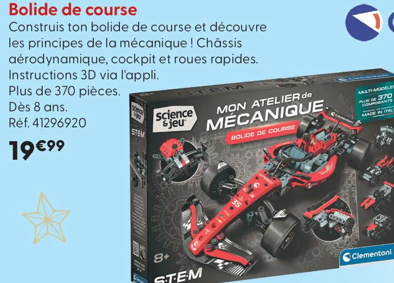 Clementoni Mon Atelier de Mécanique - Bolide de course