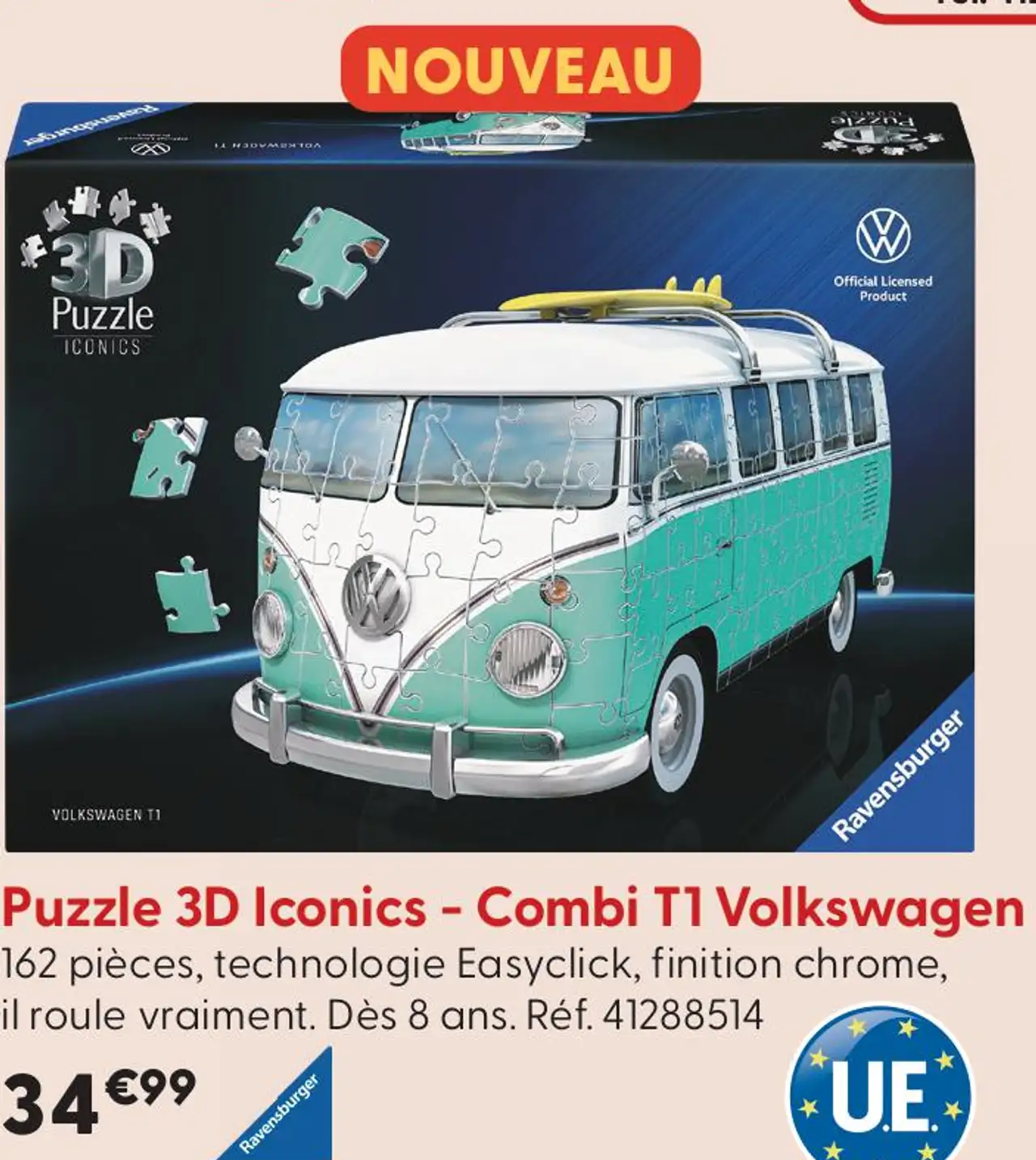 Puzzle 3D Iconics - Combi T1 Volkswagen Ravensburger