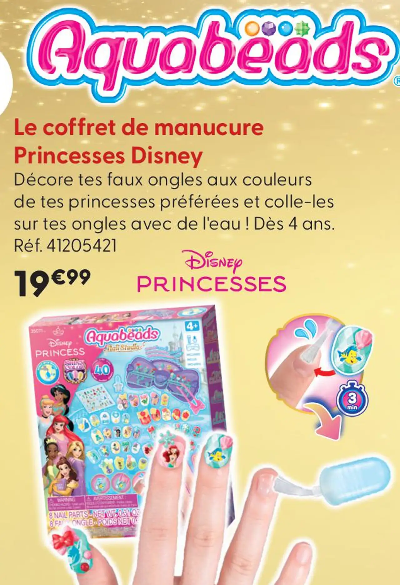 Le coffret de manucure Princesses Disney Aquabeads
