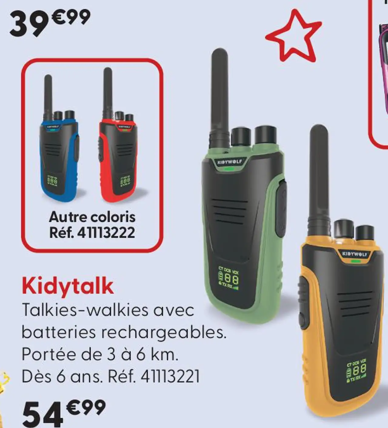 Kidytalk Talkies-walkies Kidywolf