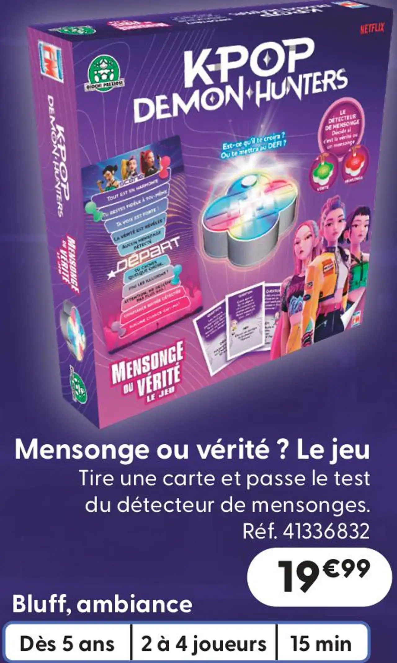 Jeu de société Mensonge ou vérité ? KPOP Demon Hunters
