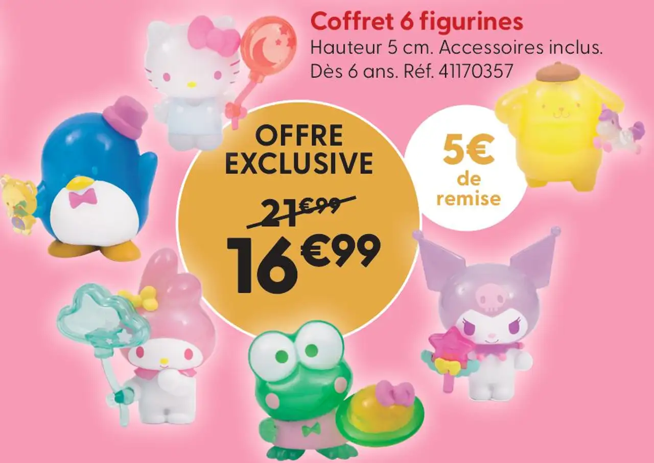 Coffret 6 figurines Hello Kitty and Friends