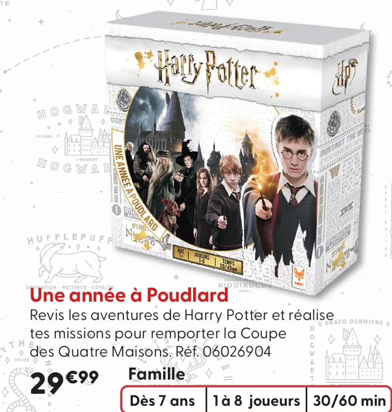 Jeu de société Harry Potter Une année à Poudlard