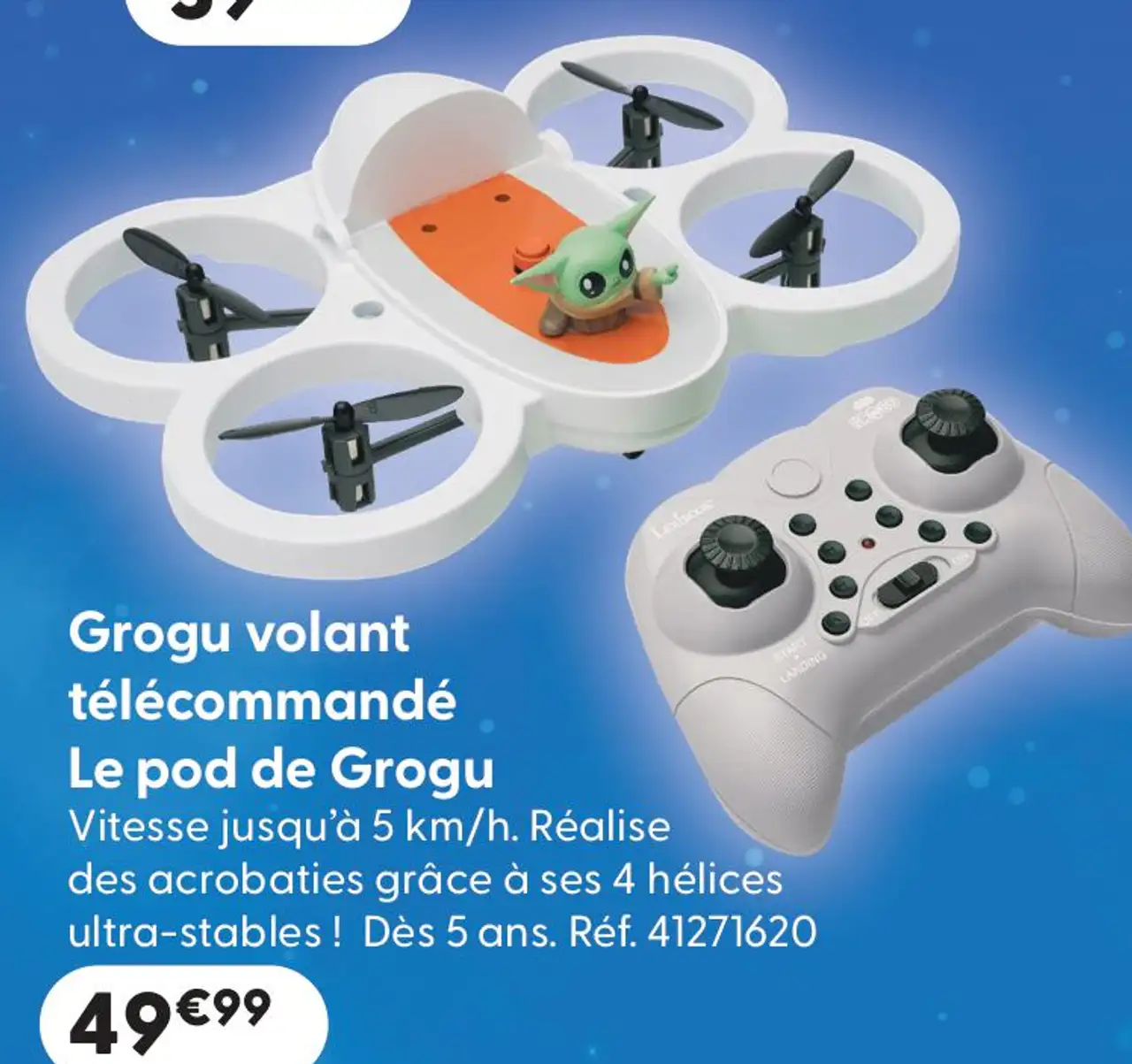 Grogu volant télécommandé Le pod de Grogu Star Wars