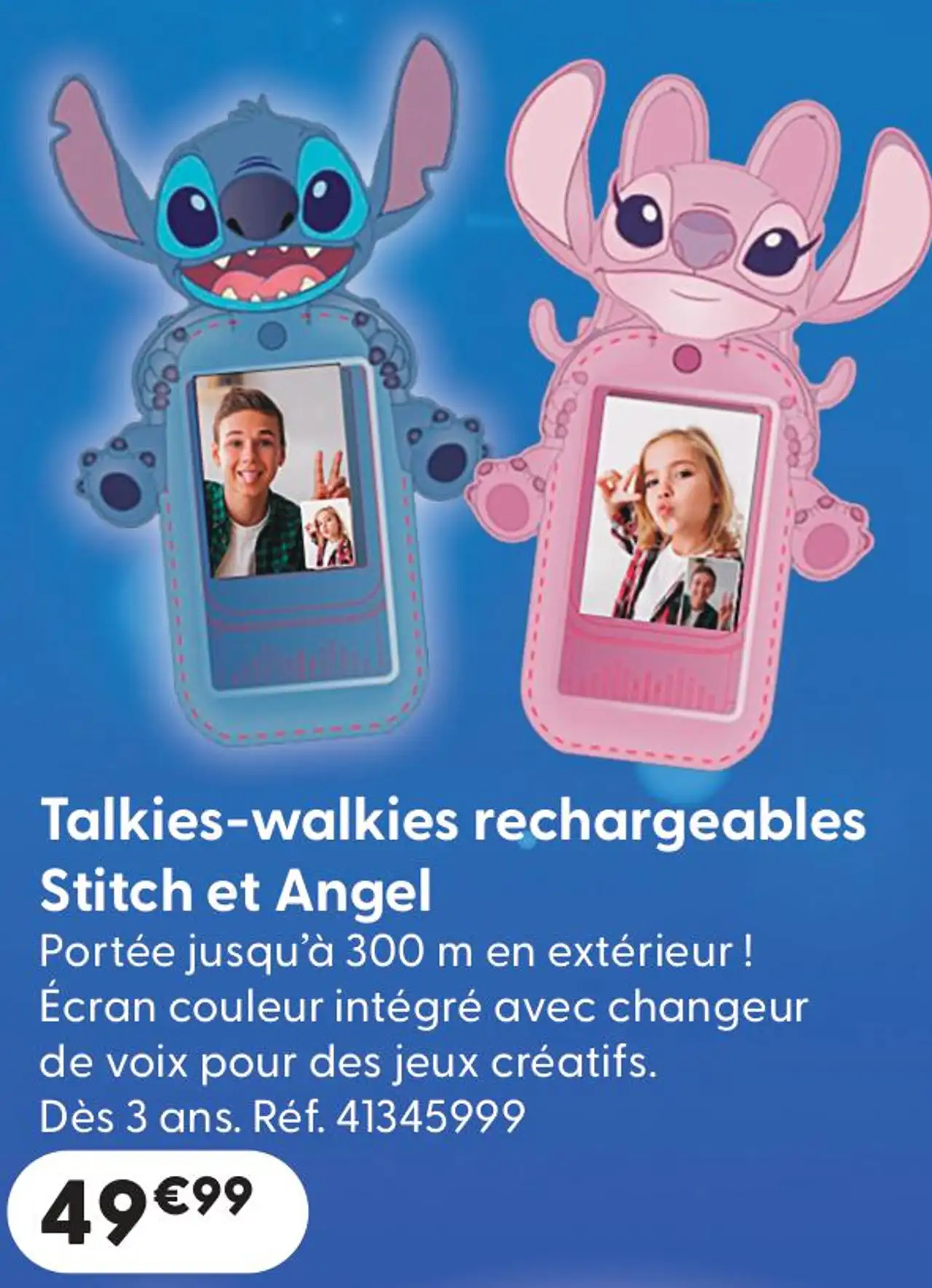 Talkies-walkies rechargeables Stitch et Angel