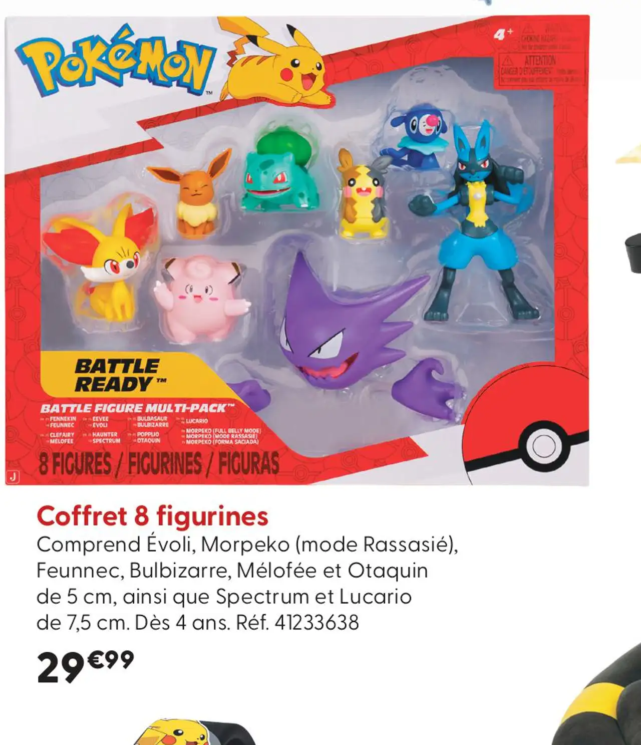 Coffret 8 figurines Pokémon Battle Ready