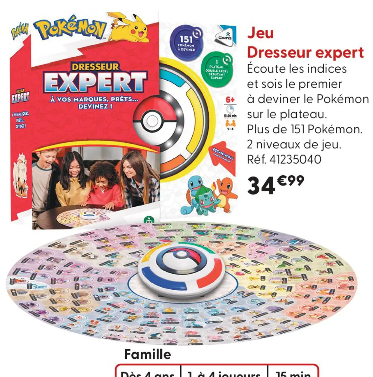 Jeu Dresseur expert Pokémon