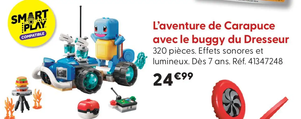 Jeu de construction Smart Play L'aventure de Carapuce avec le buggy du Dresseur Pokémon