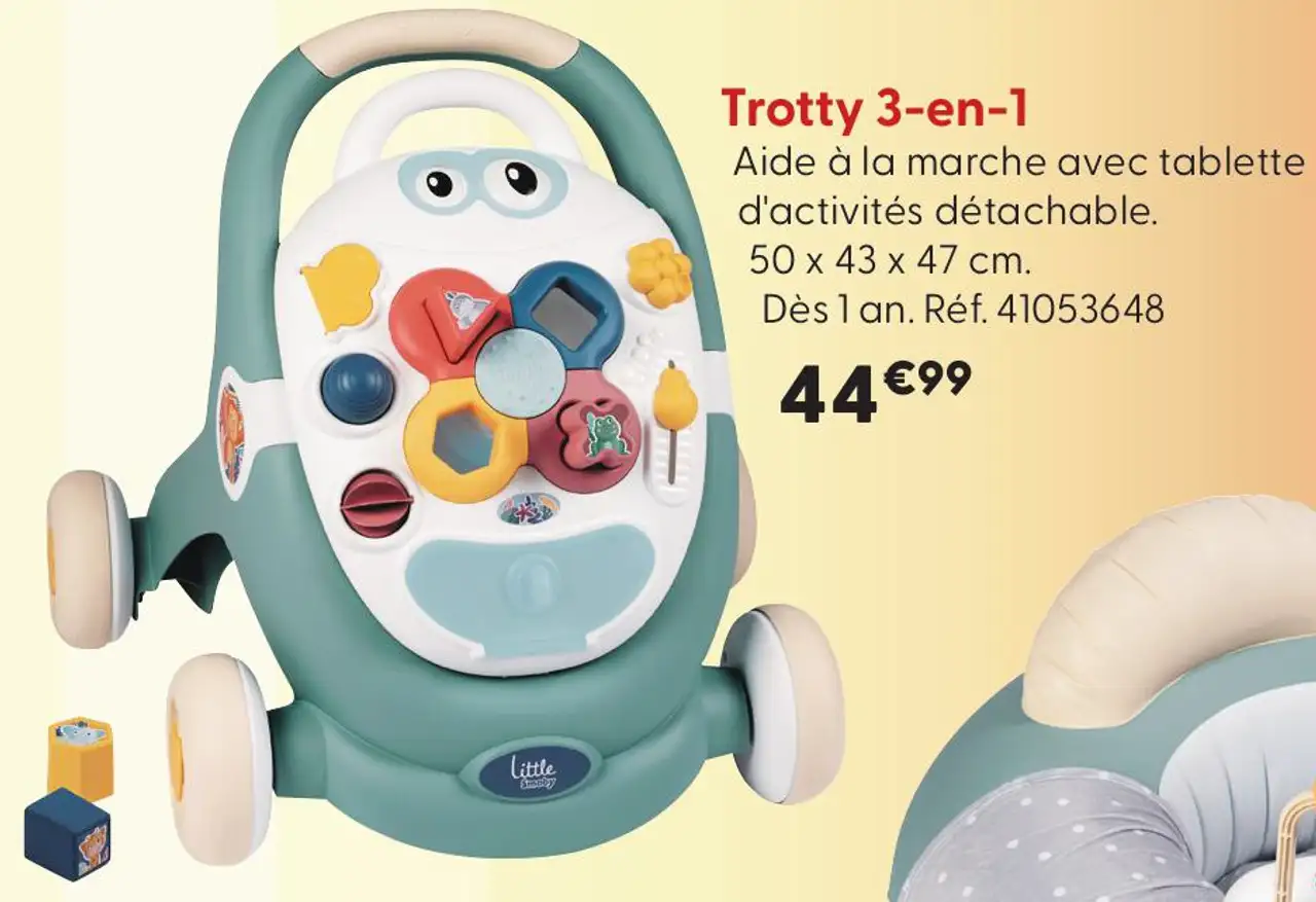 Trotteur Trotty 3-en-1 Little Smoby