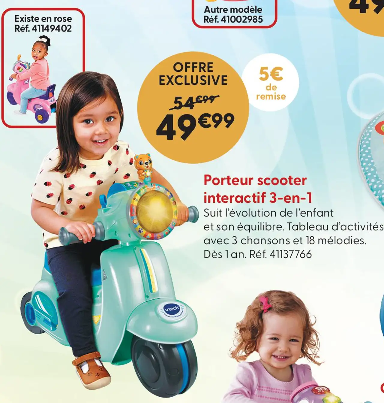 Porteur scooter interactif 3-en-1 Vtech Baby