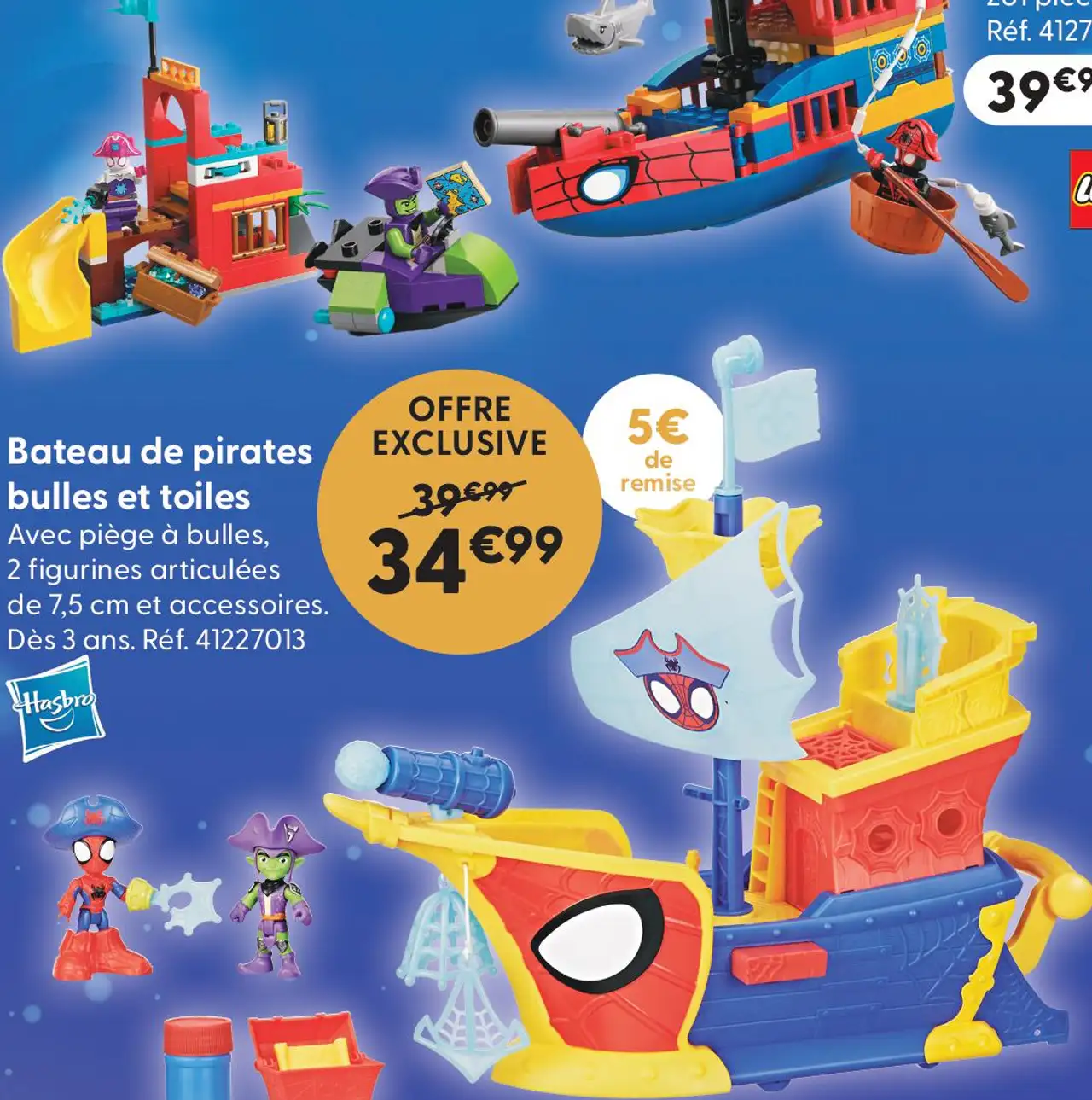 Bateau de pirates bulles et toiles Hasbro Spidey