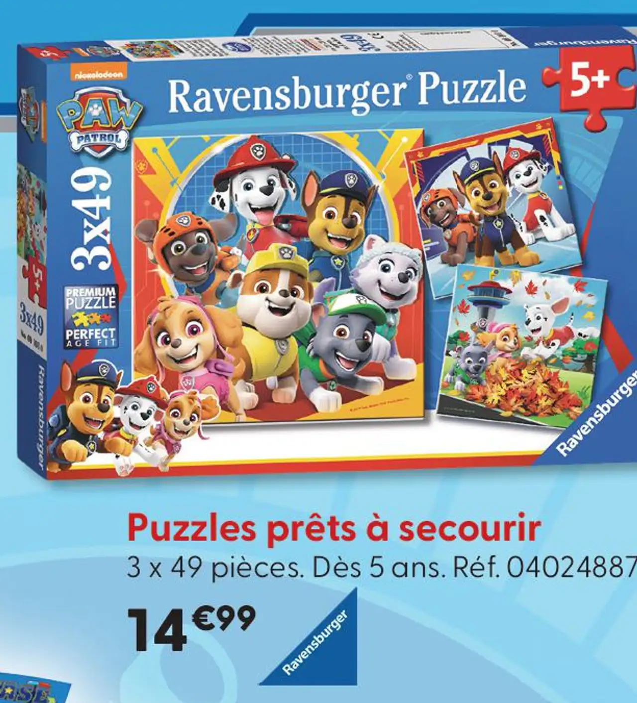 Puzzles prêts à secourir Paw Patrol Ravensburger