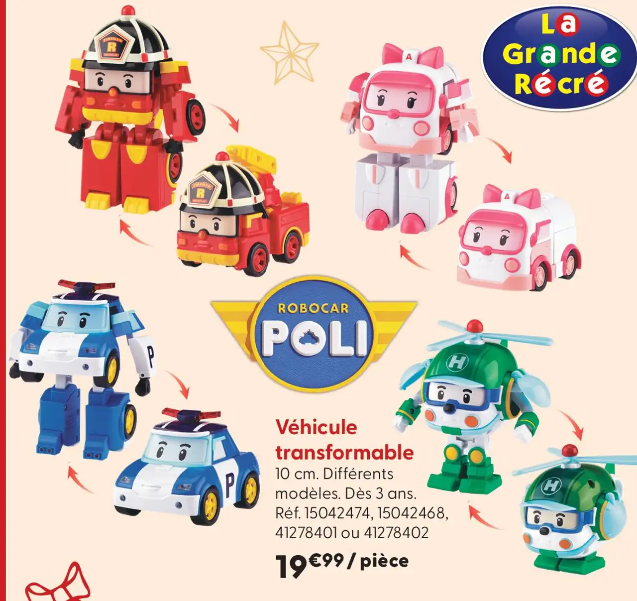 Véhicule transformable Robocar Poli