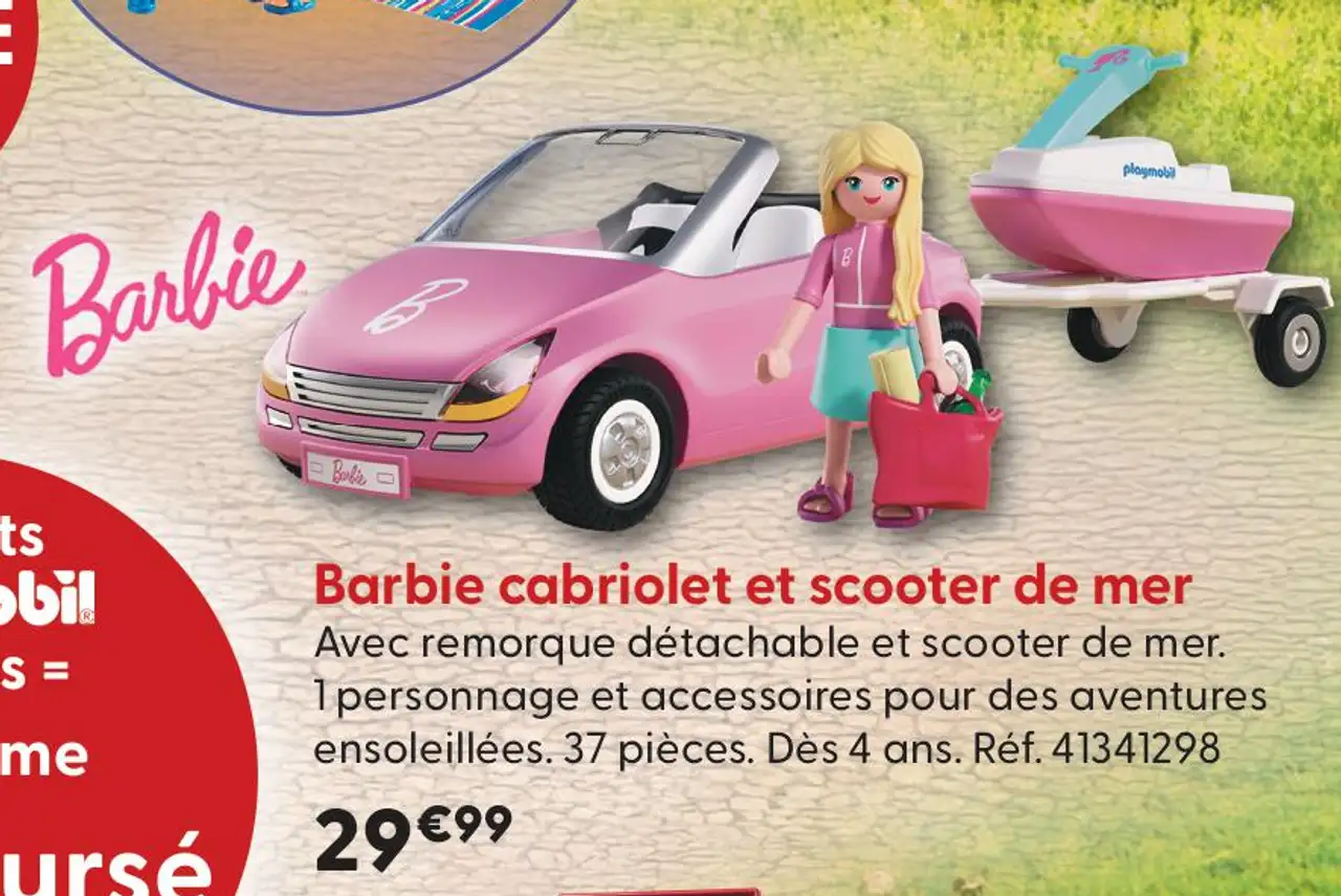 Barbie cabriolet et scooter de mer