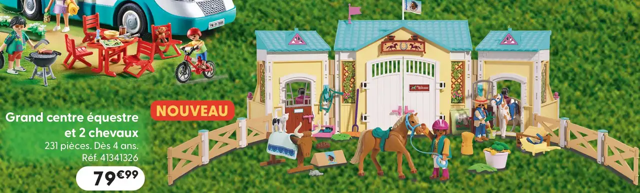 Playmobil Grand centre équestre et 2 chevaux