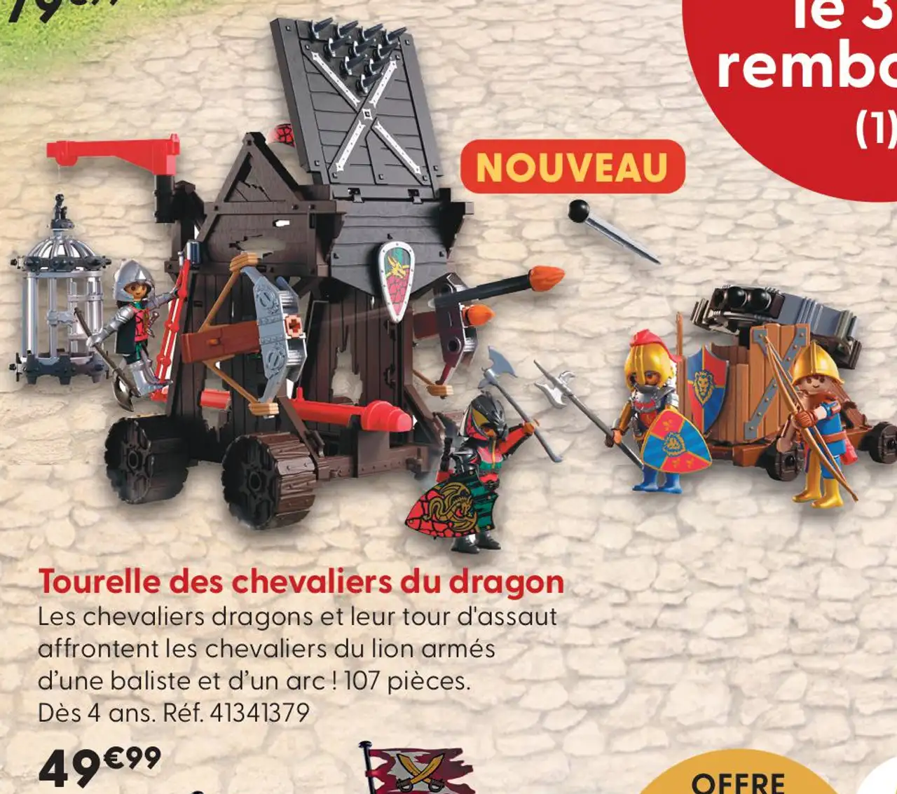 Tourelle des chevaliers du dragon Playmobil