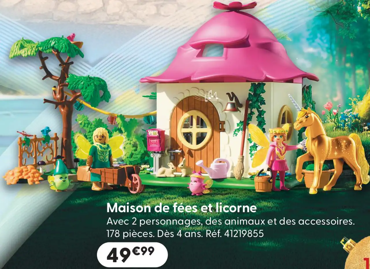 Maison de fées et licorne Playmobil